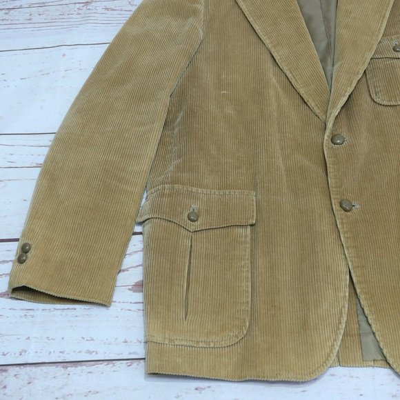 Jack Daniels 1960's Hipster Men’s Size Large Brown Corduroy Jacket Coat Quilted - Picture 7 of 9
